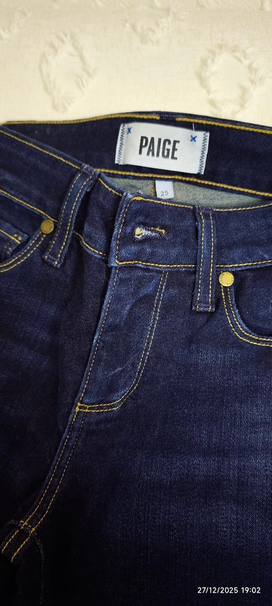 Kadın Lacivert Parlak Midi Kot Pantolon - Görsel 2