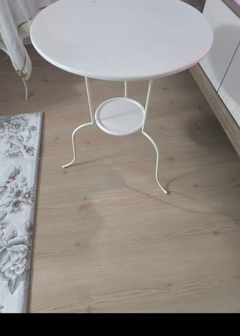 Beyaz Yuvarlak Sehpa ikea - Görsel 3
