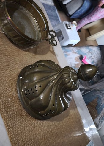 Dekoratif bakır antika paşa mangalı - Görsel 3