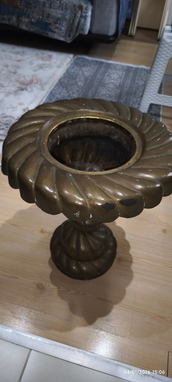 Dekoratif bakır antika paşa mangalı - Görsel 4