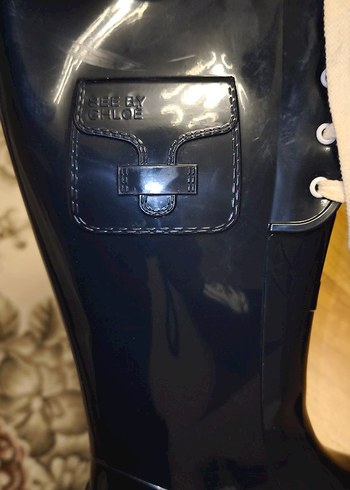 Mavi Rugan Dizüstü Stiletto yağmur Çizmesi - Görsel 5