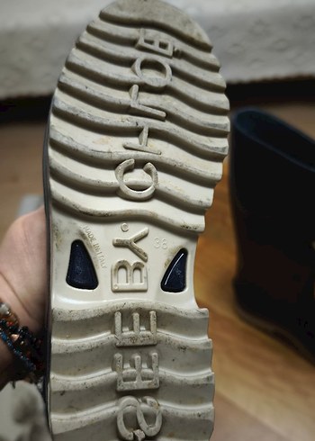 Mavi Rugan Dizüstü Stiletto yağmur Çizmesi - Görsel 4