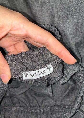 Addax Gri Beli Lastikli Geniş Paça Pantolon - Görsel 3