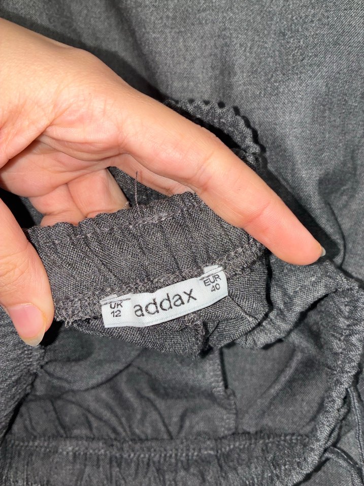 Addax Gri Beli Lastikli Geniş Paça Pantolon - Görsel 3