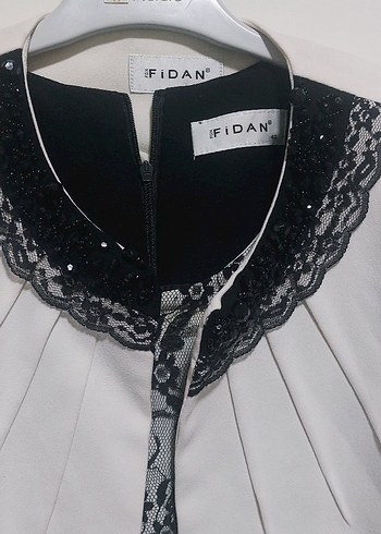 Dantel Detaylı Uzun Kadın Takım Elbise - Görsel 3