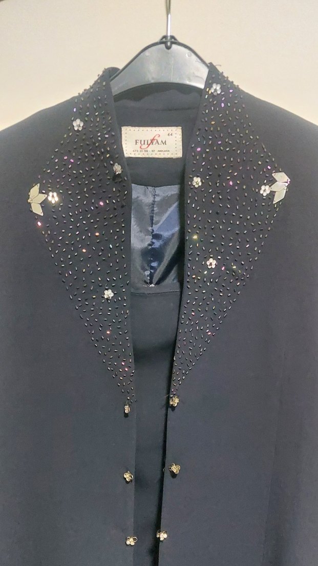 Lacivert Uzun Kadın Takım Elbise - Görsel 2