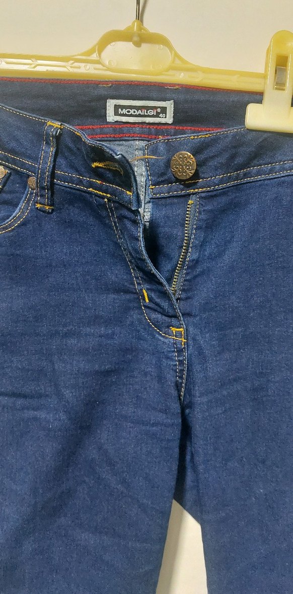 Kadın Lacivert Denim Normal Kesim Jean - Görsel 2