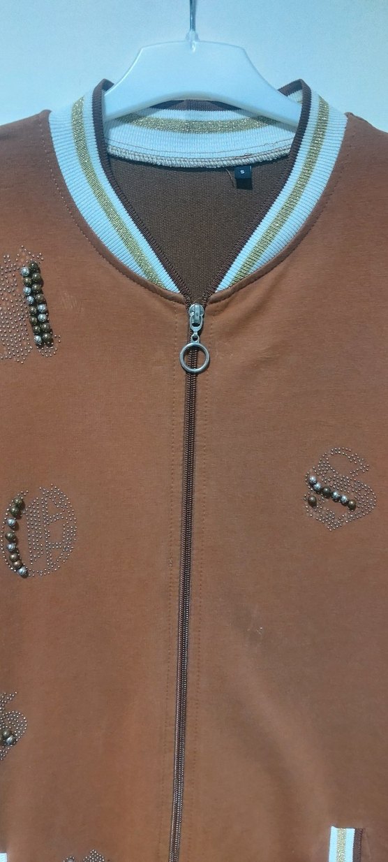 Uzun Kahverengi Fermuarlı Kadın Kaban - Görsel 2