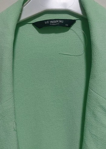 Düğmeli Uzun Yeşil Kadın Trençkot - Görsel 3