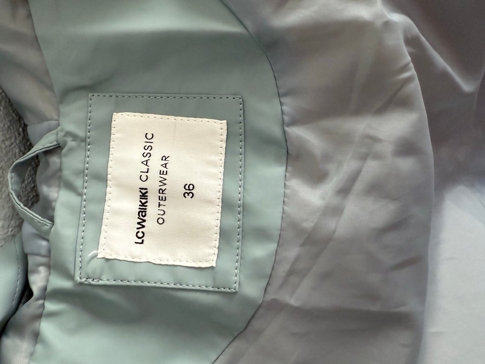 Kadın Turkuaz Midi Düğmeli Yağmurluk - Görsel 4