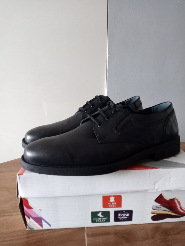 Siyah Bağcıklı Erkek Klasik Ayakkabı, 47 - Görsel 5