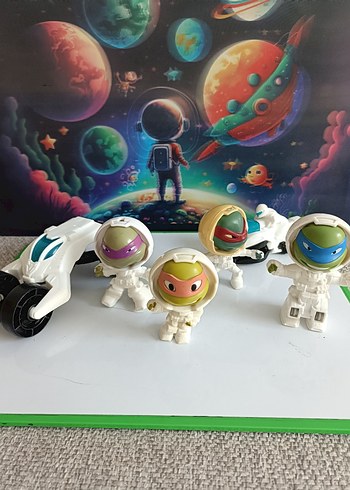 TMNT Uzay Temalı Aksiyon Figürleri Seti - Görsel 5