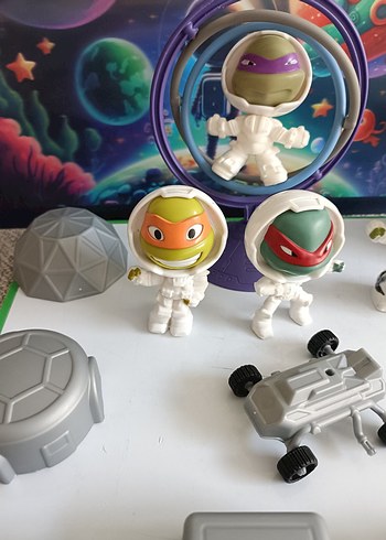 Uzay Temalı Gri Ninja Kaplumbağalar Figür Seti - Görsel 2