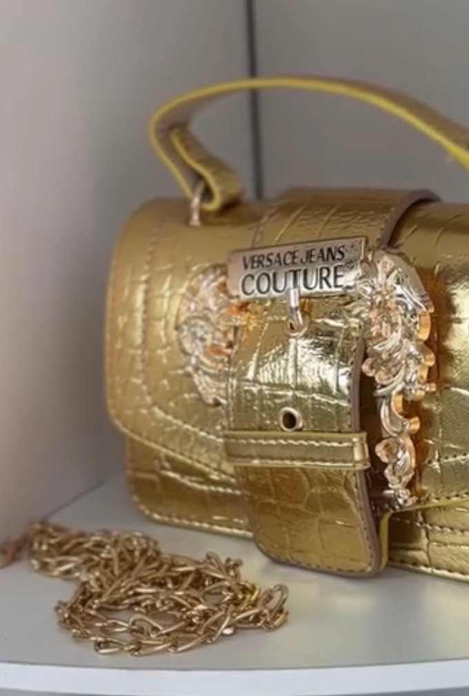 Altın Renkli, Tokalı Kadın Stiletto - Görsel 5