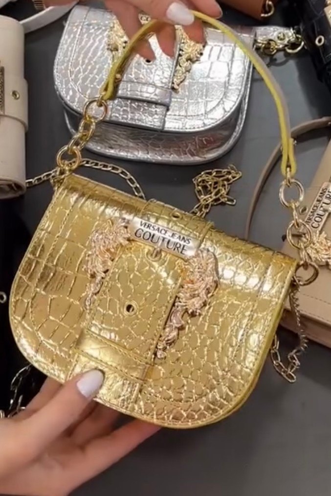 Altın Renkli, Tokalı Kadın Stiletto - Görsel 4