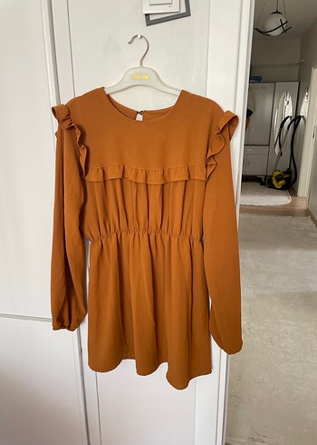 Volan Detaylı Kadın Midi Tunik