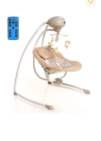 Bej Otomatik Oyuncaklı Bebek Salıncağı - Görsel 3