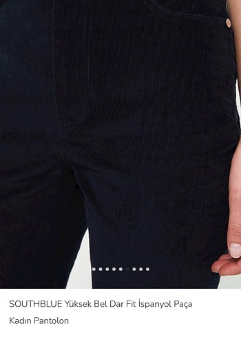 SOUTHBLUE Yüksek Bel Dar Fit İspanyol Paça Kadın Pantolon - Görsel 4