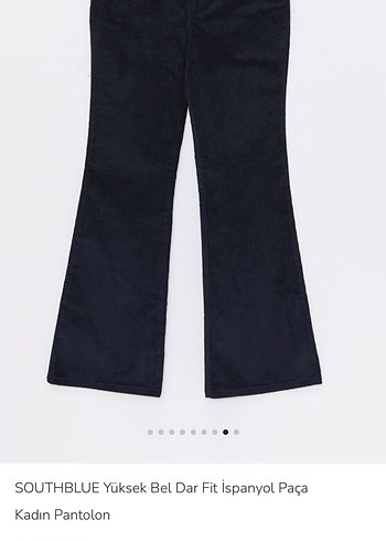 SOUTHBLUE Yüksek Bel Dar Fit İspanyol Paça Kadın Pantolon - Görsel 2