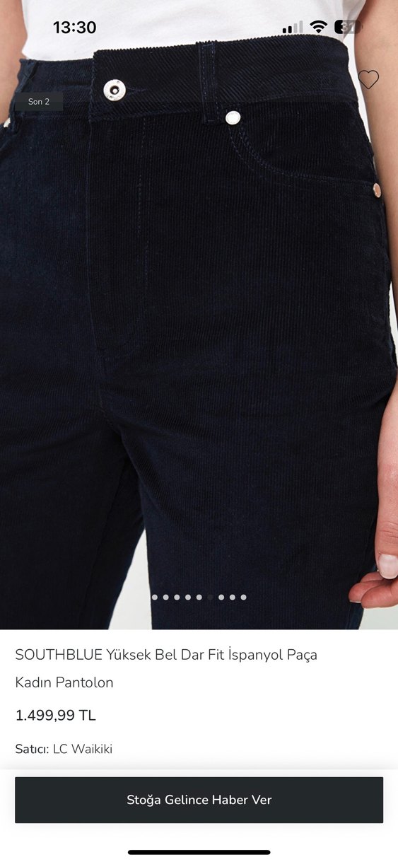 SOUTHBLUE Yüksek Bel Dar Fit İspanyol Paça Kadın Pantolon - Görsel 4
