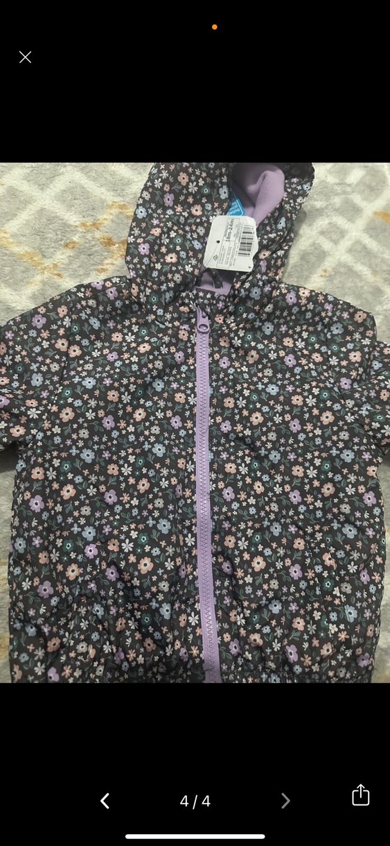 Pembe Bağlama Desenli Uzun Kollu Kız Elbise - Görsel 3