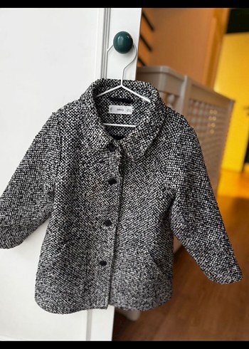 Düğmeli Gri kaban - Görsel 2