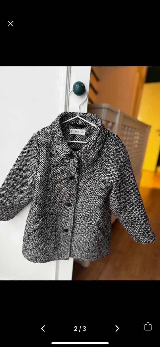 Düğmeli Gri kaban - Görsel 2