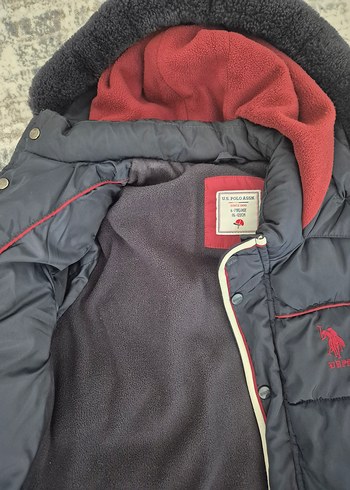 U.S Polo Assn. Erkek Çocuk Lacivert Kürklü Street Wear Mont