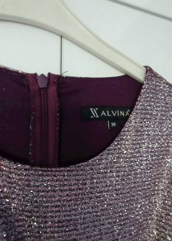 Mor Kemerli Uzun Abiye Elbise - Görsel 3