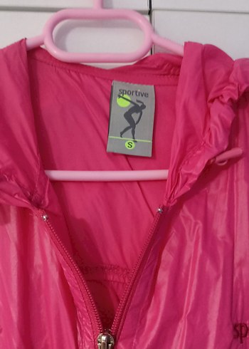 Parlak Pembe genç kadın Fermuarlı Yelek - Görsel 3