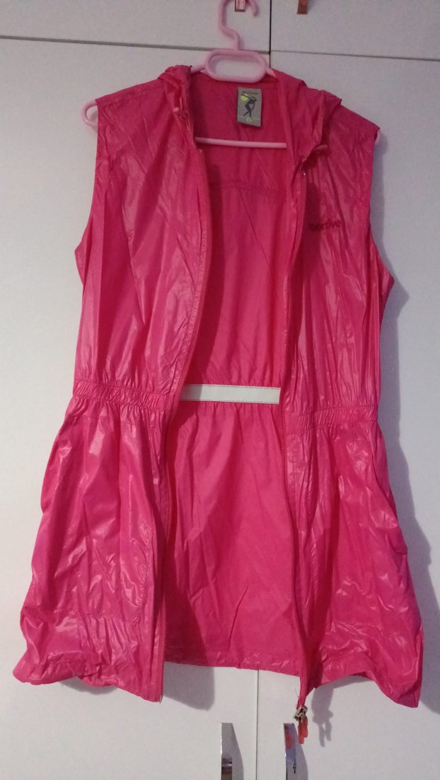 Parlak Pembe genç kadın Fermuarlı Yelek - Görsel 2