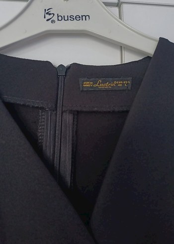 Siyah V Yaka Uzun Kadın Tulum - Görsel 3