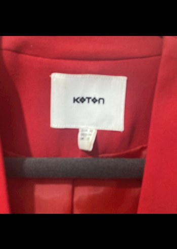 s Beden Kırmızı Düğmeli Kadın Blazer Ceket