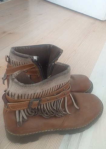 Kahverengi Deri Bohem Cocuk Botları - Görsel 2
