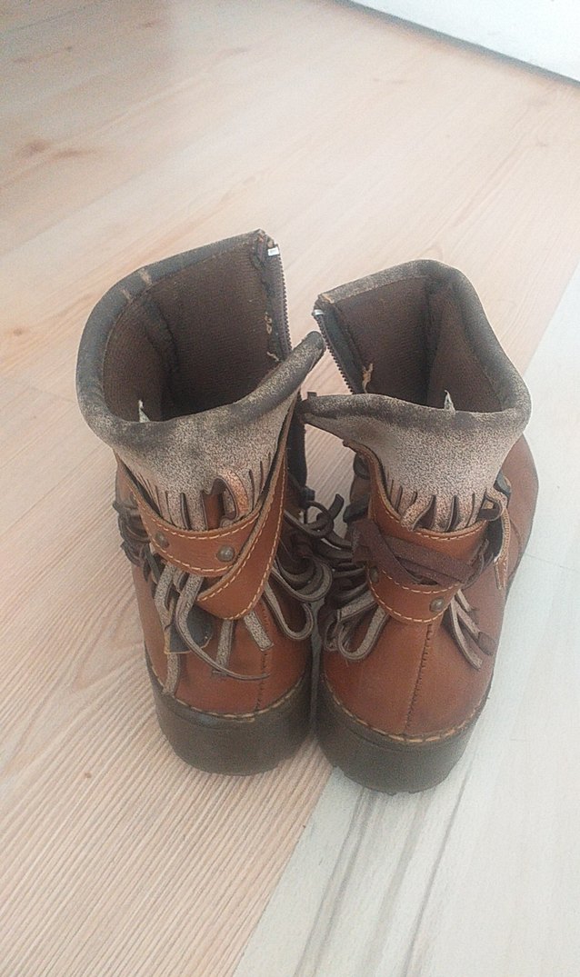 Kahverengi Deri Bohem Cocuk Botları - Görsel 3