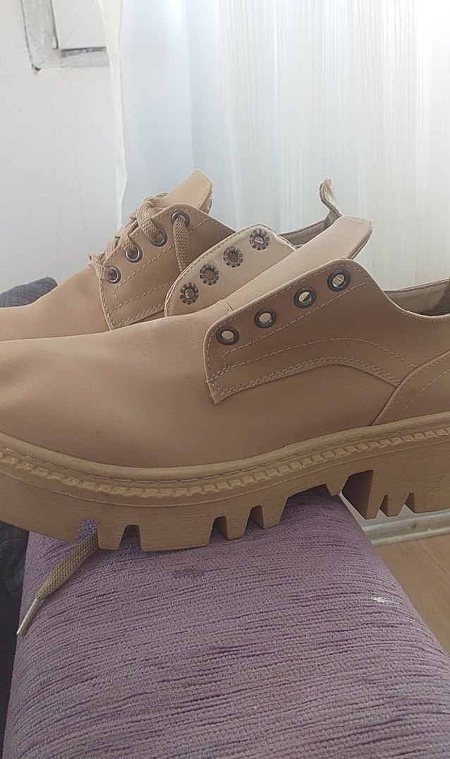 Bej Blok Topuklu Kadın Bot - Görsel 2