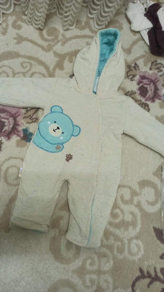 Beyaz  Erkek Bebek Tulumu - Görsel 2