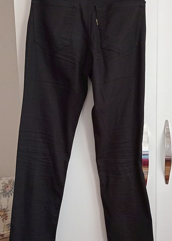 l Beden siyah Renk Siyah Erkek Kemerli Denim Pantolon çok iyi durumda