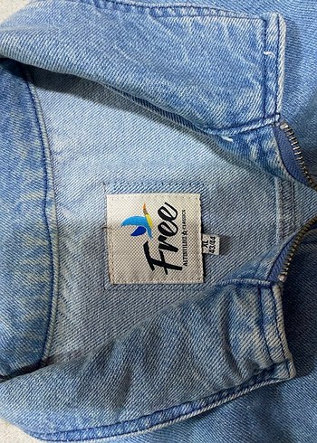 Mavi Denim Ceket Fermuarlı Rahat Kesim - Görsel 3