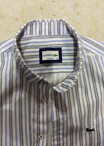 Erkek Beyaz Gri Çizgili Uzun Kollu Gömlek - Görsel 3