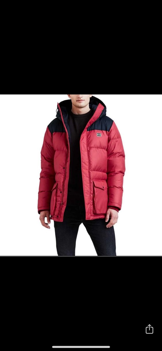 Kırmızı Kapüşonlu Erkek Mont LEVİS - Görsel 2