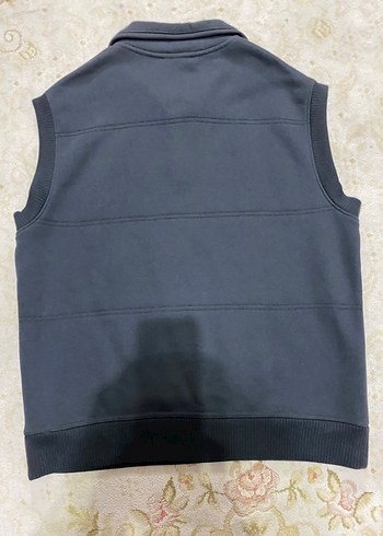 Gri Fermuarlı Yüksek Yakalı Erkek Yeleği - Görsel 3