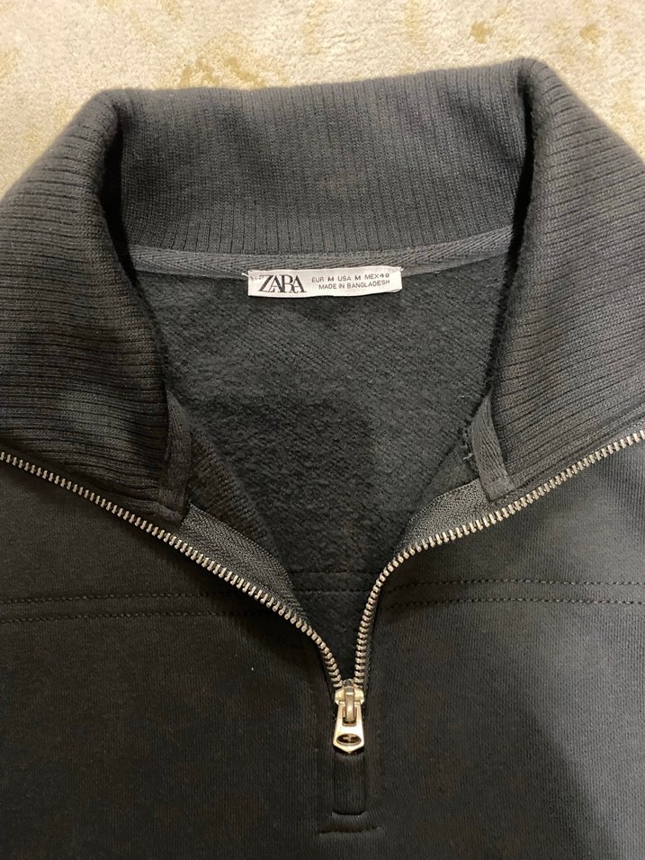 Gri Fermuarlı Yüksek Yakalı Erkek Yeleği - Görsel 2