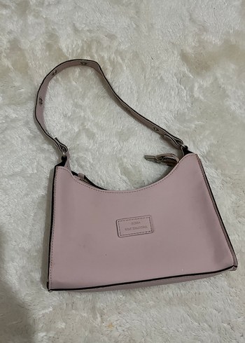 Pembe Deri Kadın Omuz Çantası