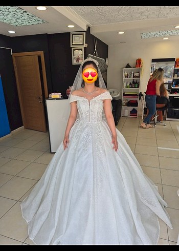 Gelinlik Modern Klasik Beyaz Prenses Gelinlik
