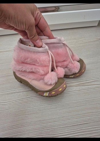 Kürklü Pembe Kız Çocuk Bot - Görsel 3