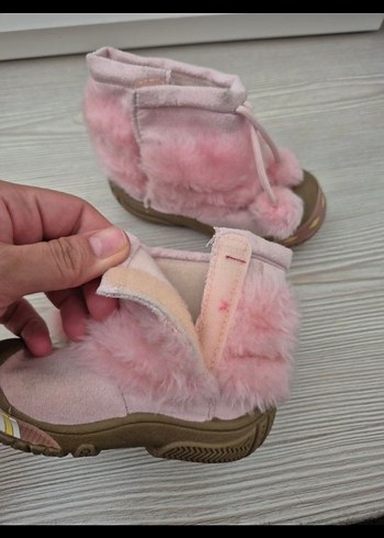 Kürklü Pembe Kız Çocuk Bot - Görsel 5