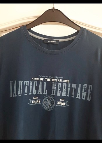 Lacivert Baskılı Erkek Tişört - Görsel 2