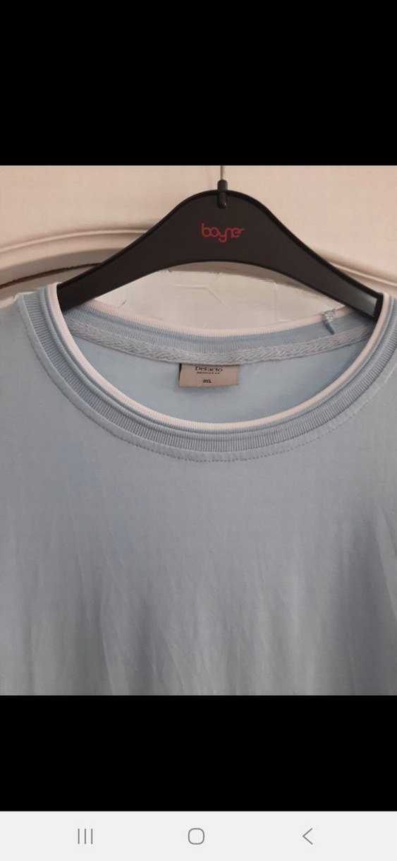 Mavi Pamuklu Erkek Tişört - Görsel 2