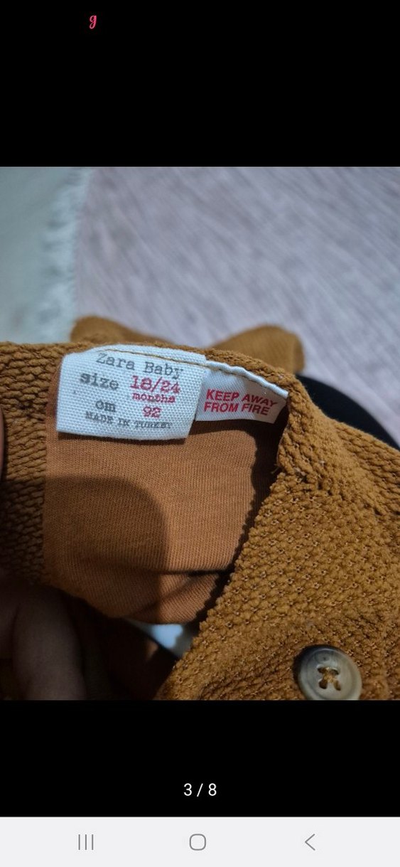 Kız Çocuk Kahverengi Uzun Kollu Elbise - Görsel 3